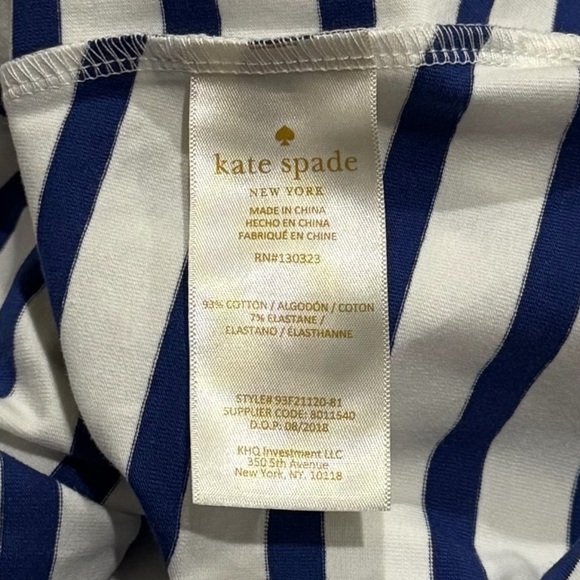 NEW Kate Spade New York Striped Jillian Dress Nautical Fourth of July Size 6X - Picture 8 of 10